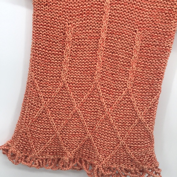 Vintage Y2K Crochet Woven Cut Out Hand Knit Lightweight Short Sleeve Sweater - Picture 10 of 13